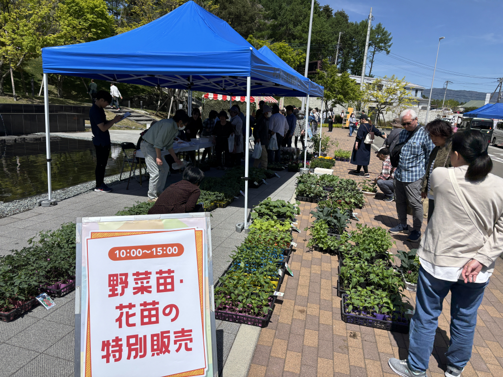地元の野菜・花苗販売(イベント風景)